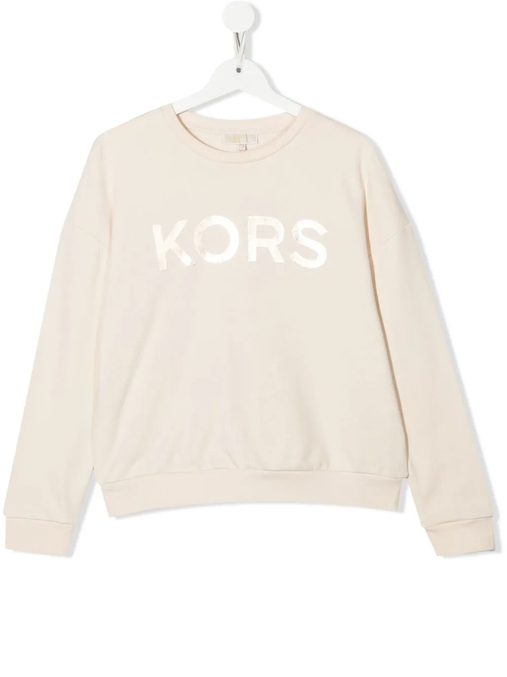 

Michael Kors Kids TEEN metallic-logo crew neck sweatshirt - Neutrals