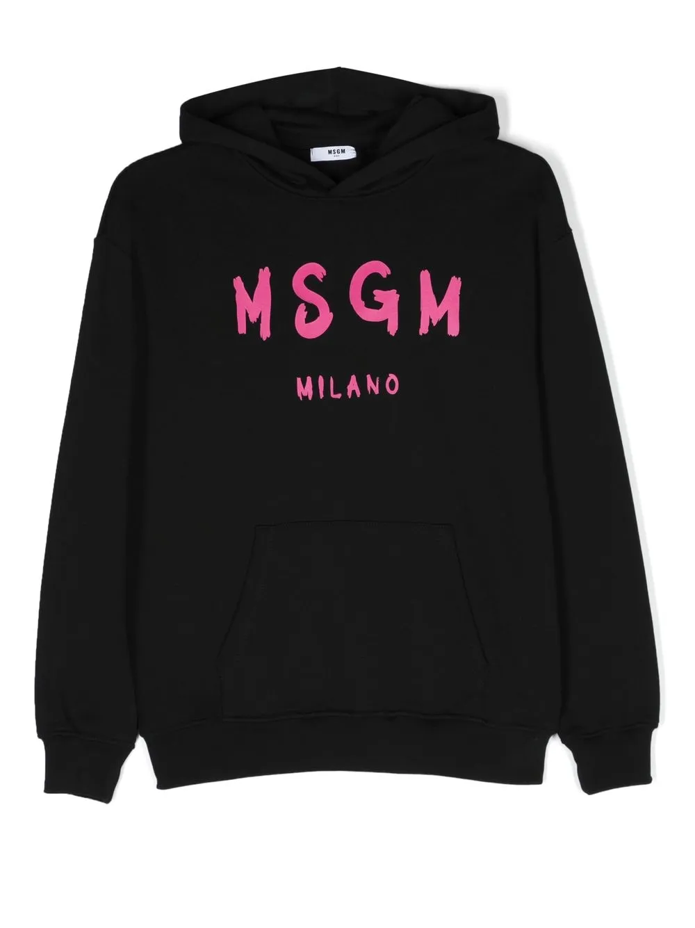 

MSGM Kids TEEN logo-print rib-trimmed hoodie - Black