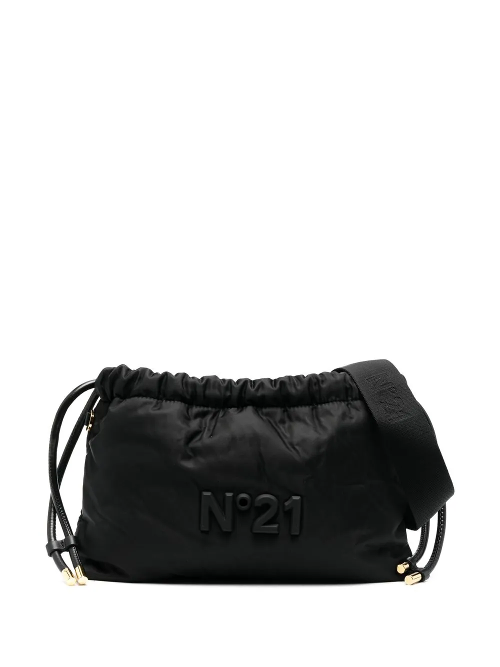 

Nº21 logo-plaque clutch bag - Black