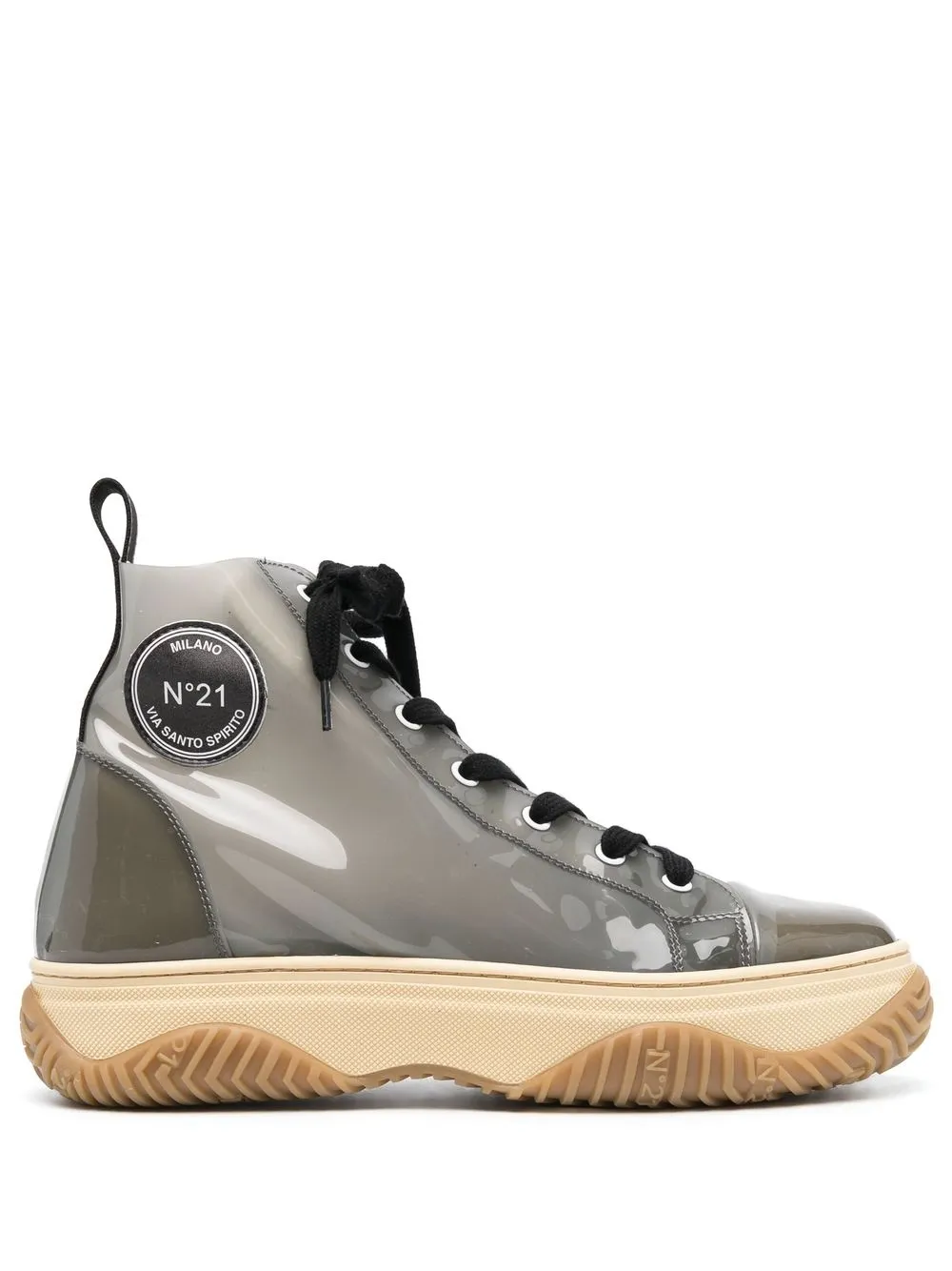 

Nº21 logo-patch high-top sneakers - Grey