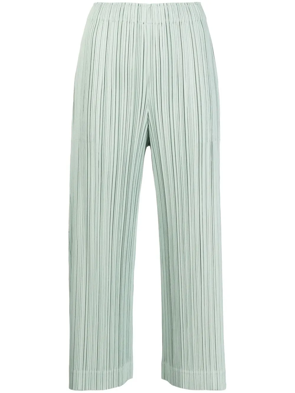 

Pleats Please Issey Miyake pantalones anchos plisados - Verde