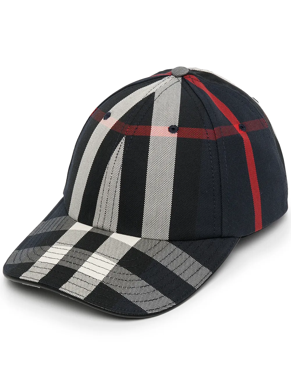 

Burberry check-print logo-embroidered cap - NAVY CHK