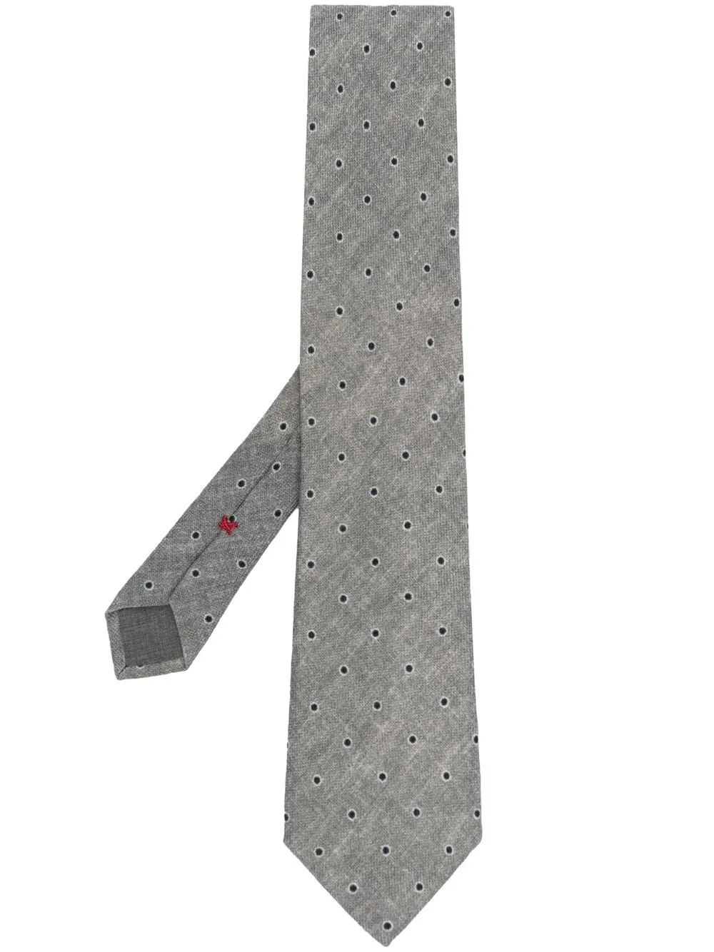 

Brunello Cucinelli corbata con motivo de lunares - Gris