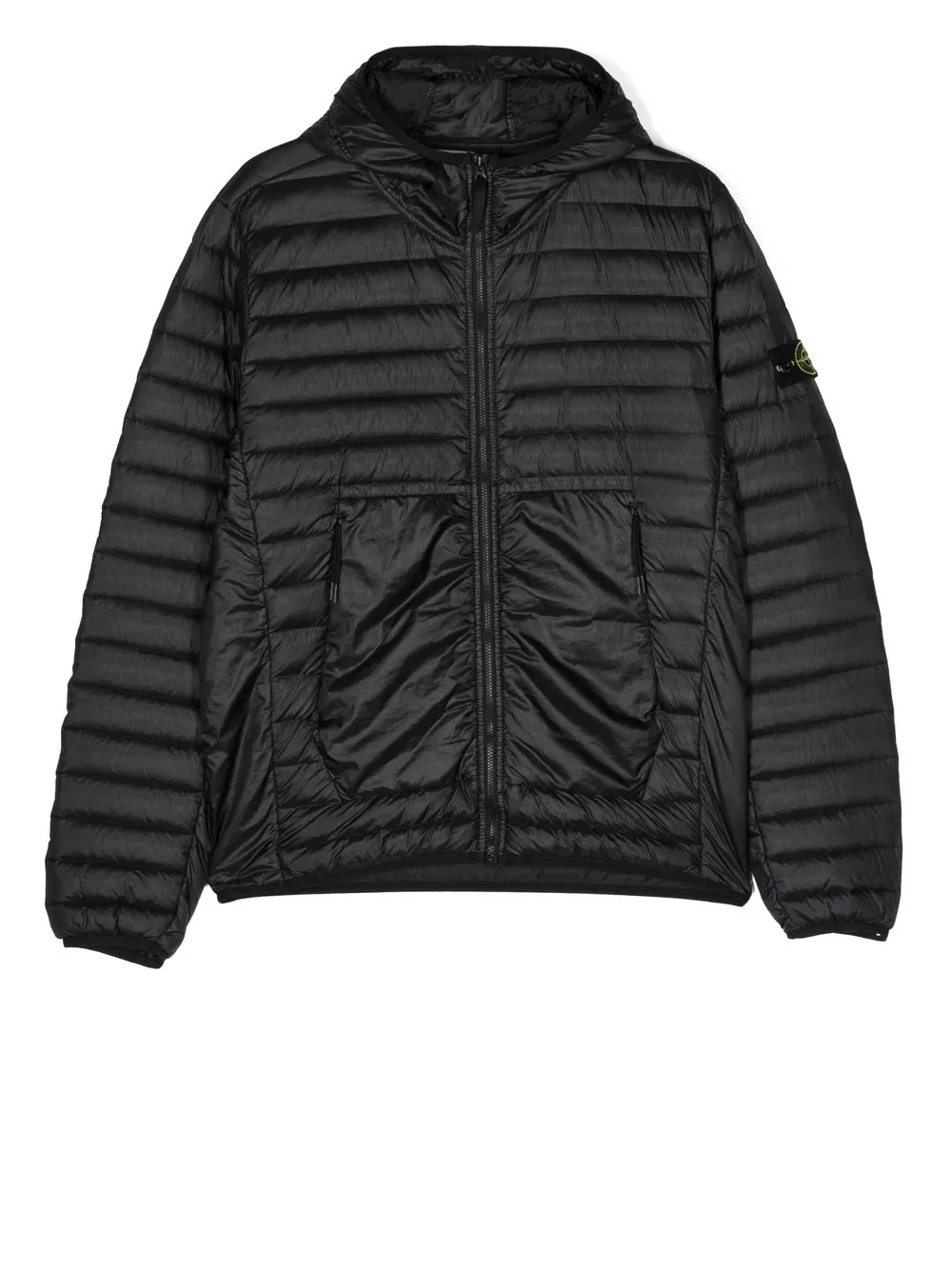 

Stone Island Junior TEEN logo-patch padded jacket - Black