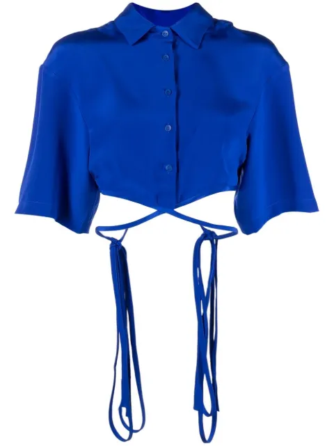 Christopher Esber cropped short-sleeve shirt