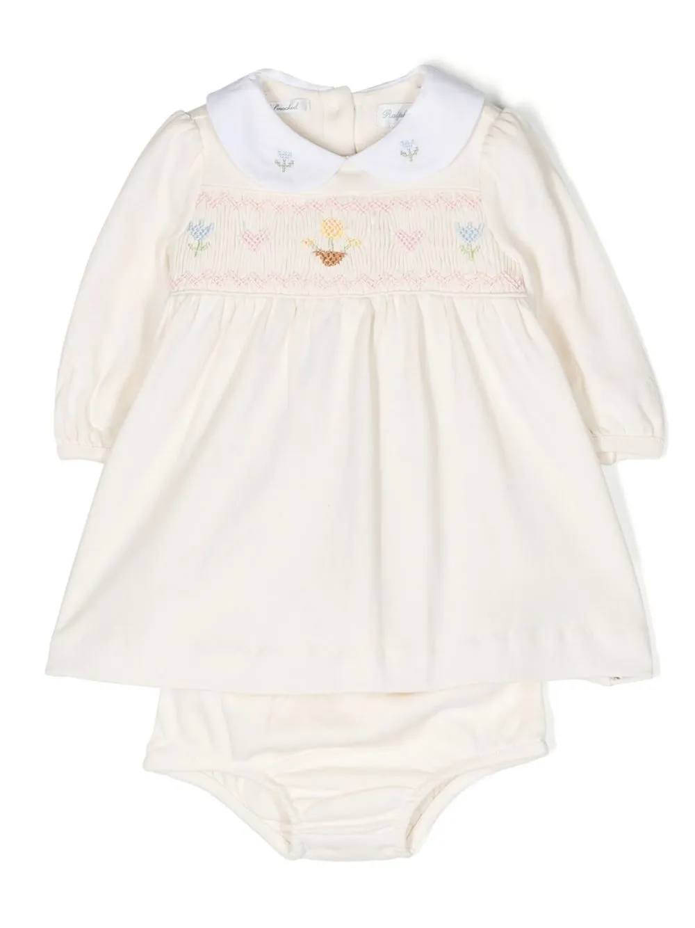 

Ralph Lauren Kids embroidered smock dress set - Neutrals