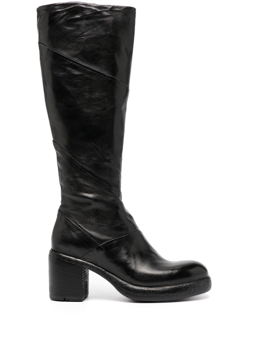 knee-length block-heel 80mm boots