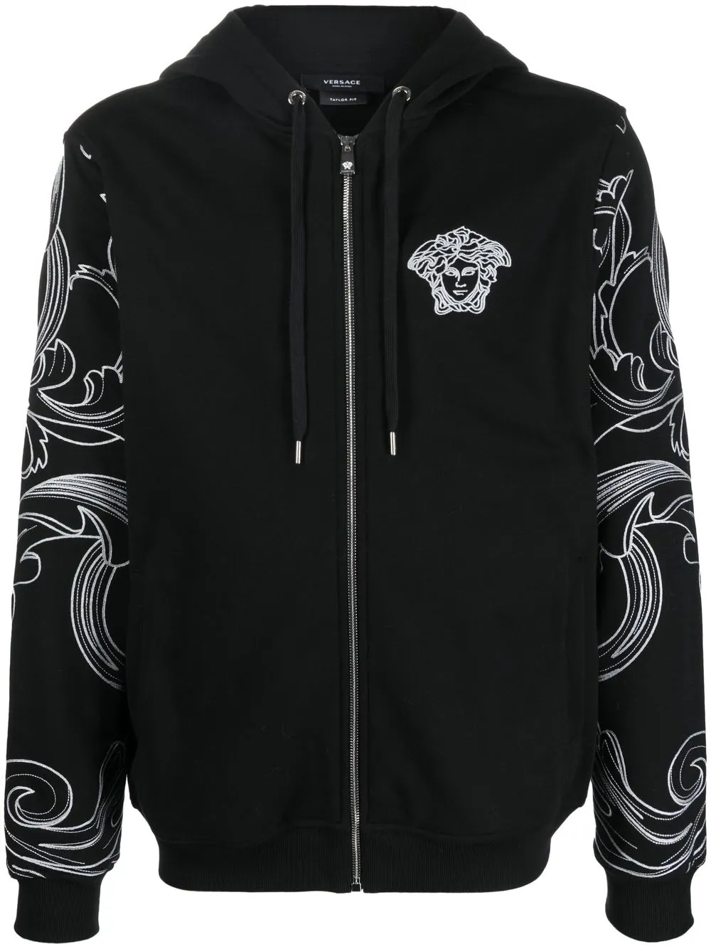 

Versace hoodie con logo bordado Barroco - Negro