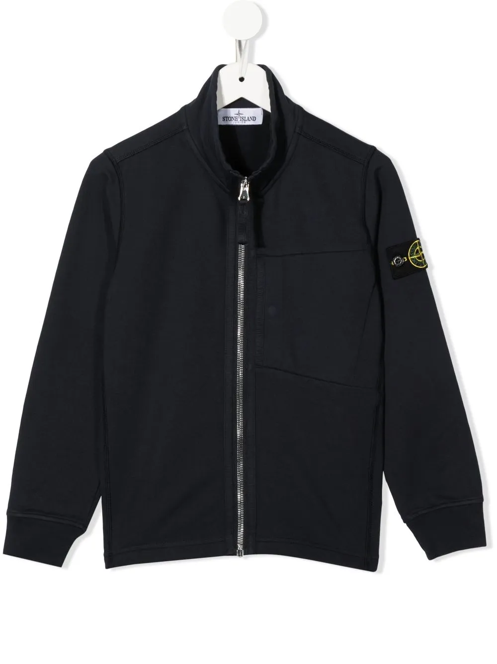 

Stone Island Junior logo-patch zip-up jacket - Blue