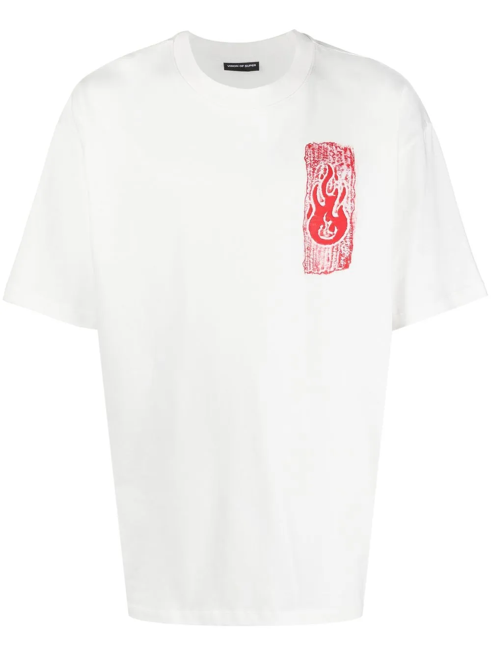 

Vision Of Super playera con flamas estampadas - Blanco