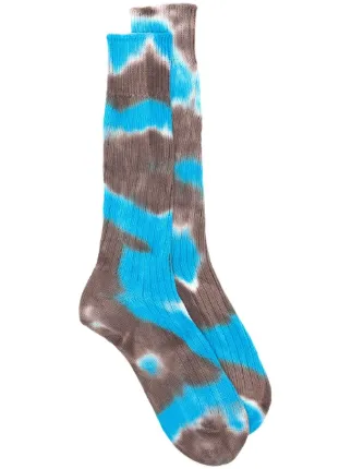 brown tie dye socks