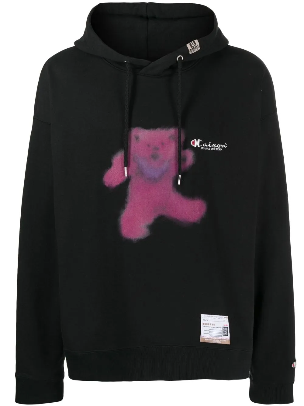 

Maison Mihara Yasuhiro hoodie con estampado gráfico de Maison Mihara Yasuhiro x Champion - Negro