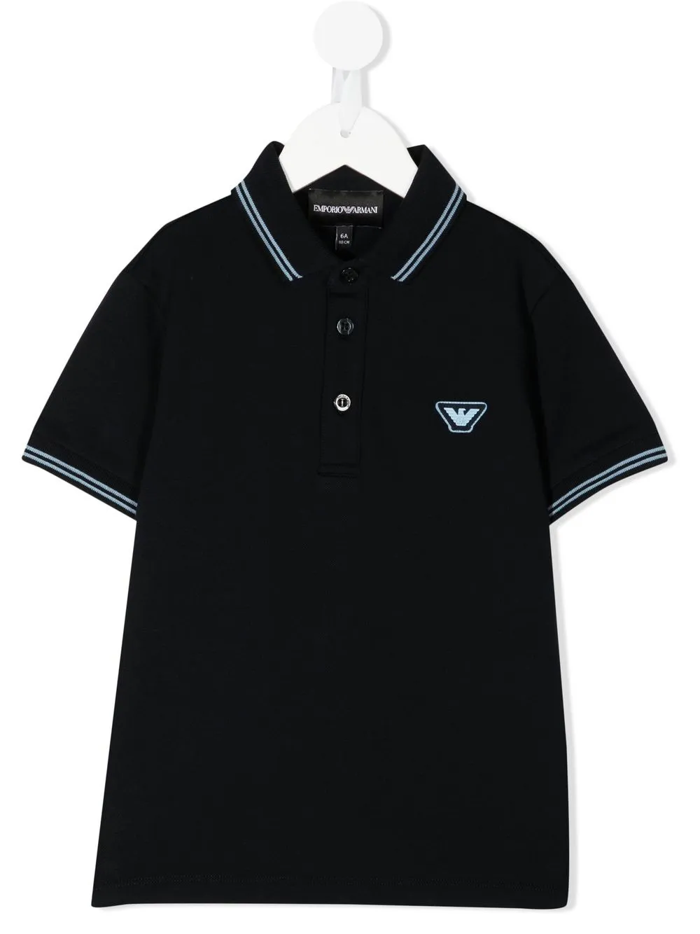 

Emporio Armani Kids logo-patch polo shirt - Black