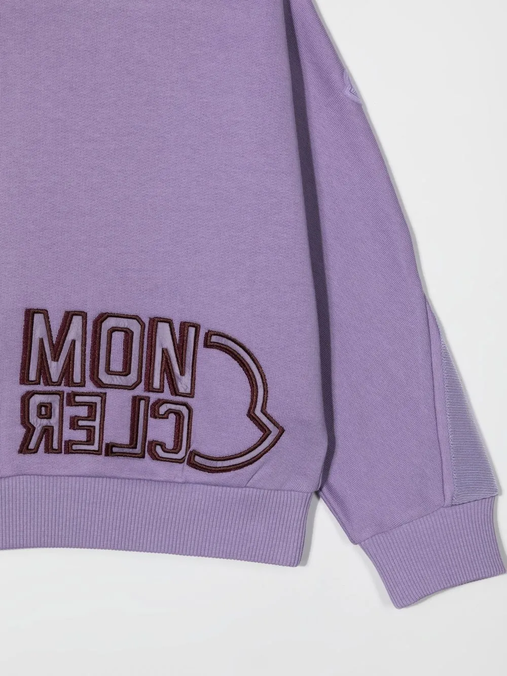  Moncler Enfant Sweatshirt Mit Logo Print   Violett 
