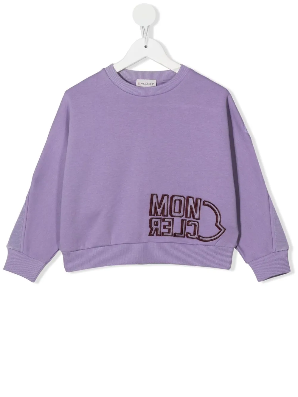 

Moncler Enfant logo-print cotton crew-neck sweatshirt - Purple