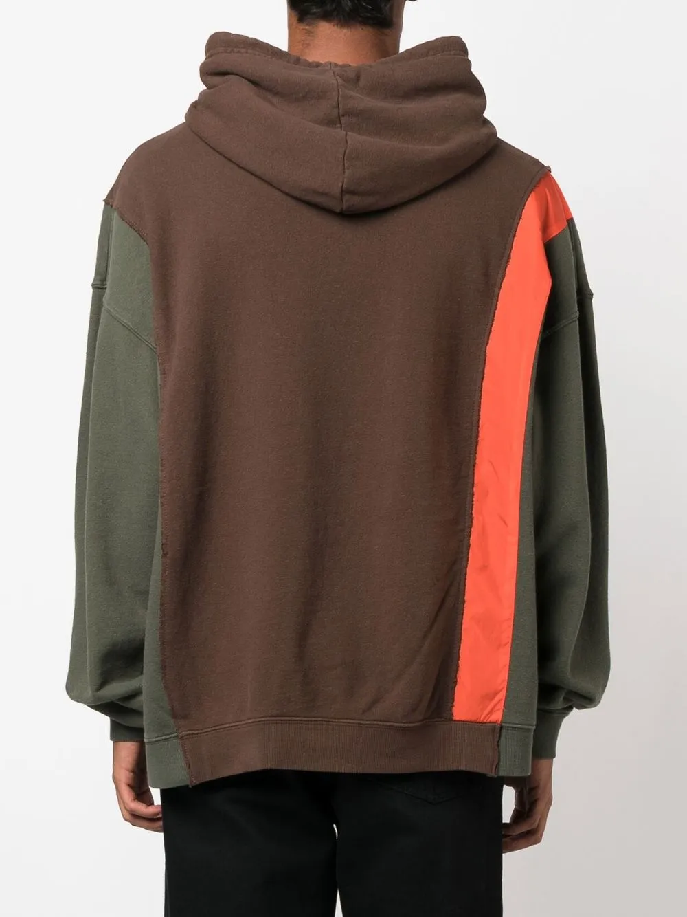 Affordable DSQUARED2 colour-blocked logo-print hoodie Men