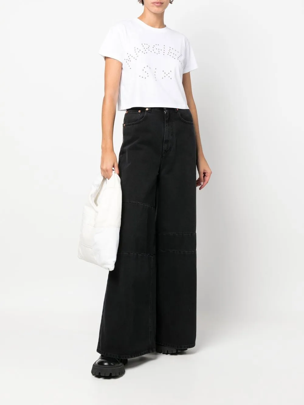 MM6 Maison Margiela T-shirt met logo - Wit
