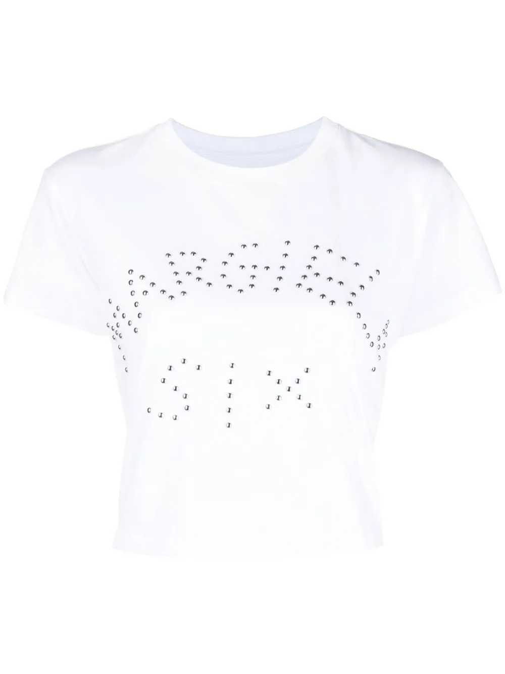 

MM6 Maison Margiela playera con cuello redondo y logo - Blanco