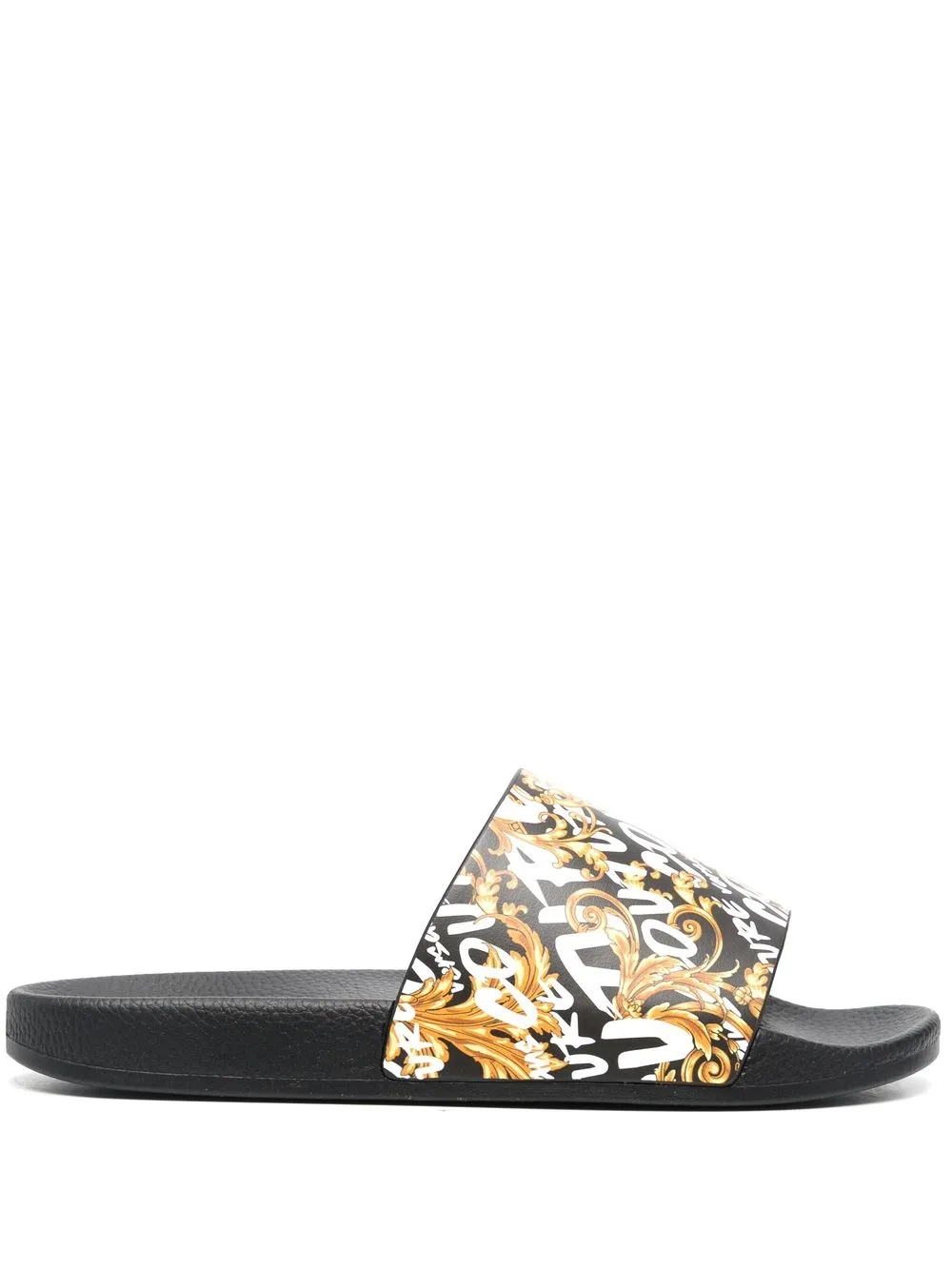 

Versace Jeans Couture baroque-print slides - Black