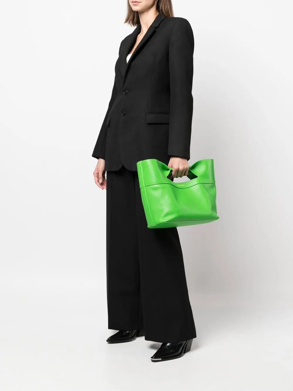 Alexander McQueen The Bow Tote Bag Green FARFETCH