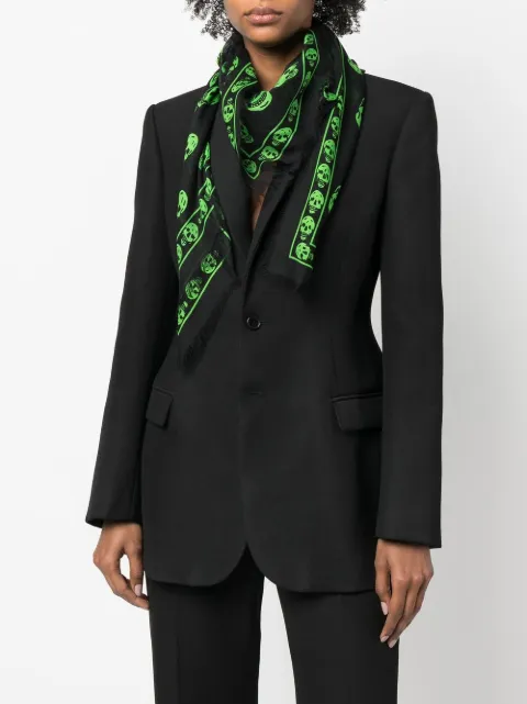 Alexander McQueen skull-print scarf 5577173943Q - 1