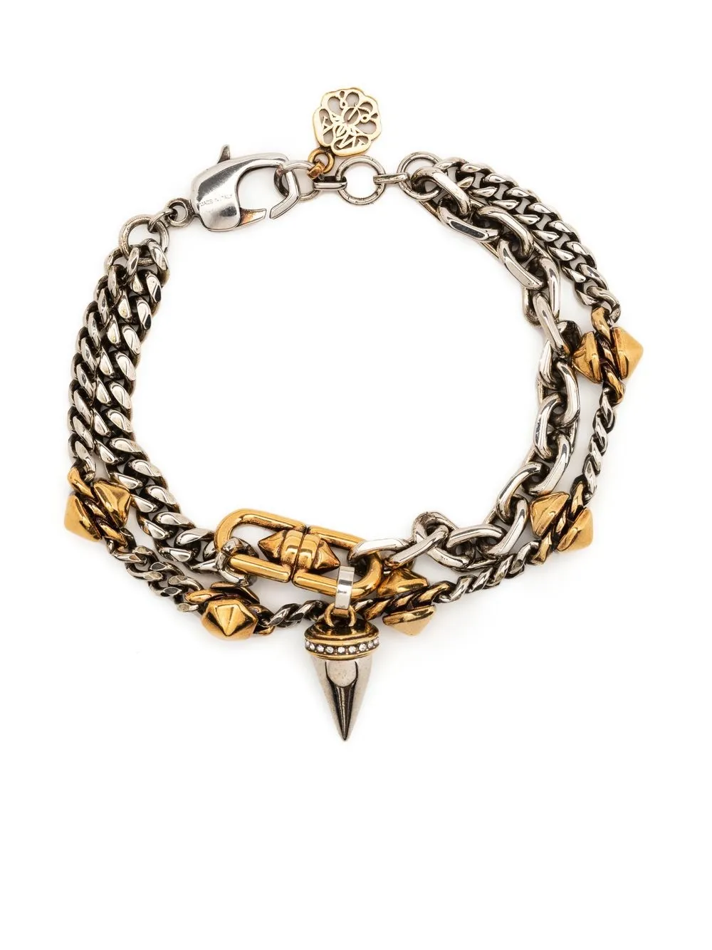 

Alexander McQueen pulsera de cadena con apliques - Plateado