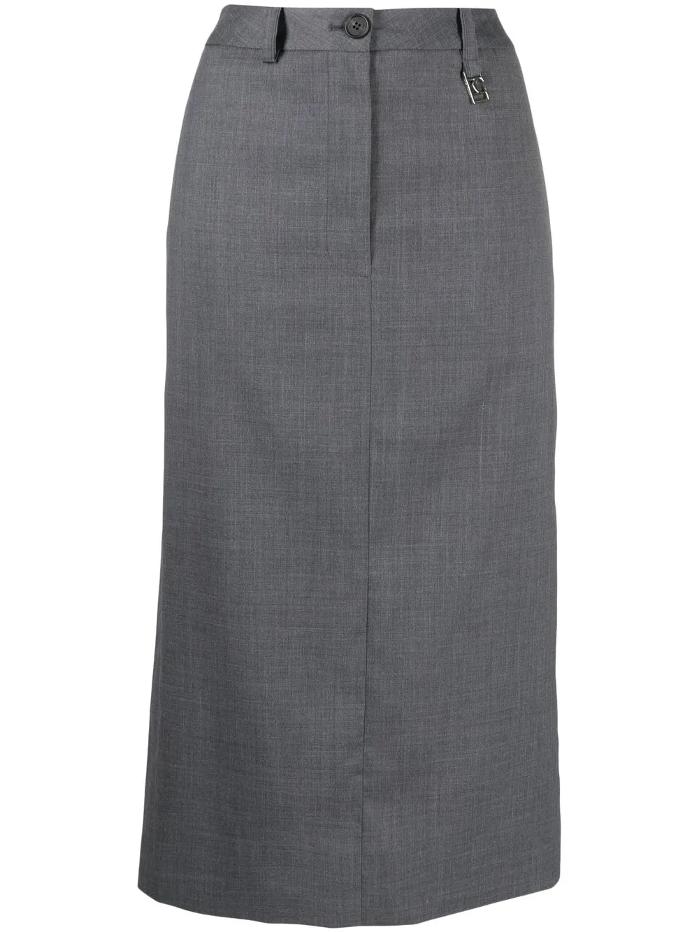 

Low Classic logo-charm midi pencil-skirt - Grey