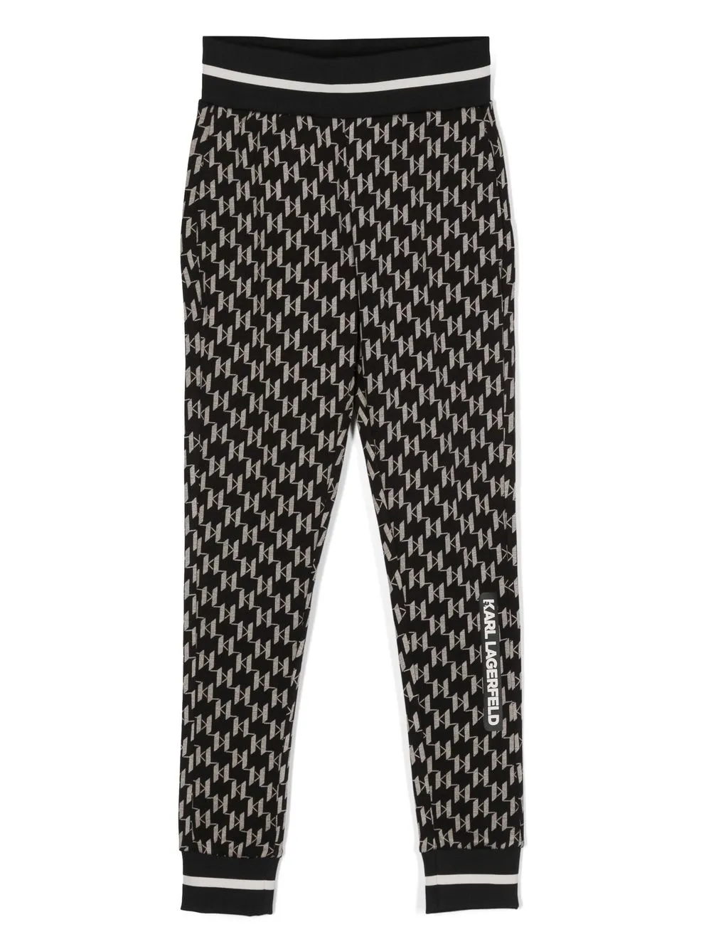 

Karl Lagerfeld Kids leggins con monograma estampado - Negro