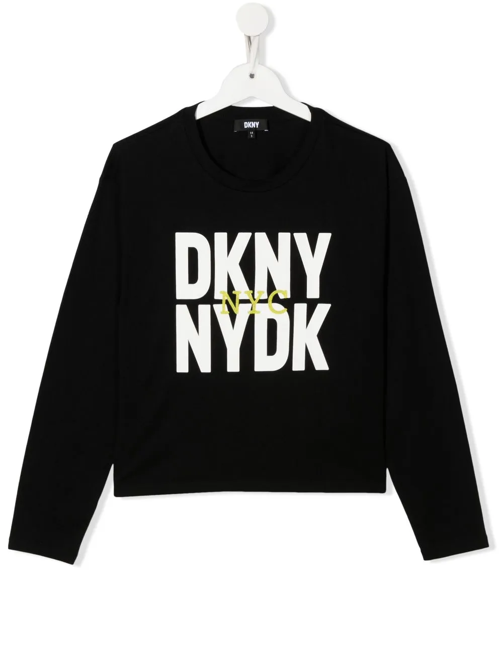 

Dkny Kids playera con logo estampado - Negro