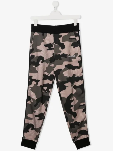 Neil Barrett Kids TEEN camouflage-print cotton trousers