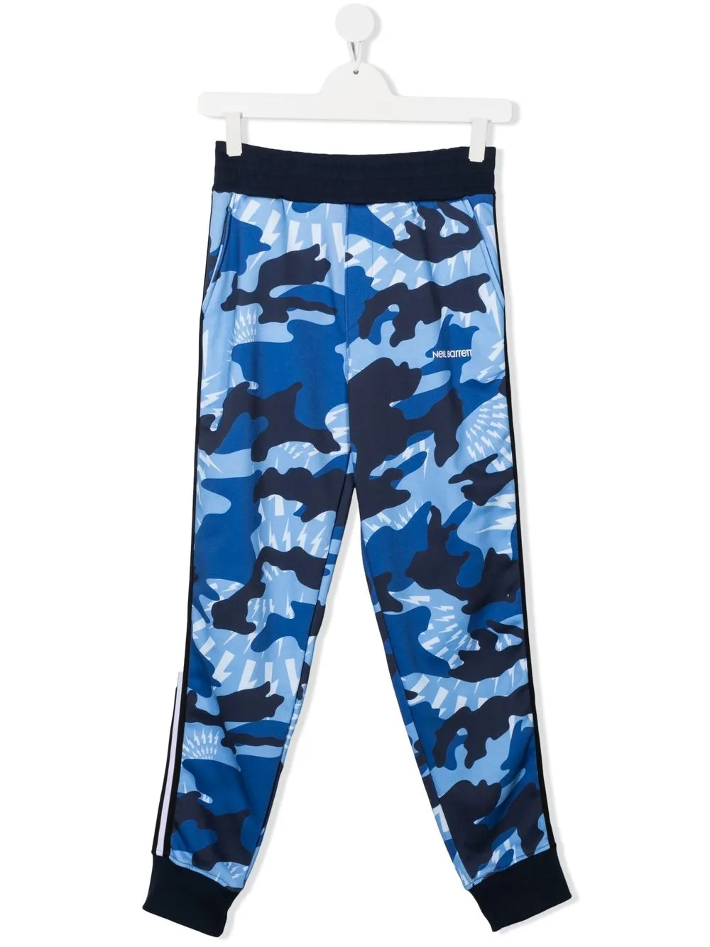 

Neil Barrett Kids TEEN camouflage-print cotton track pants - Blue