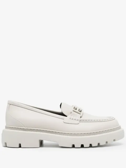 Bally mocasines con placa del logo