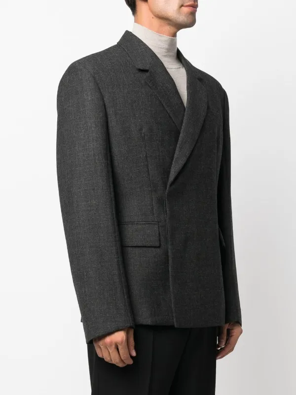 PRADA テーラード ジャケット ダークグレー Prada double-breasted Tailored Blazer | Grey | FARFETCH