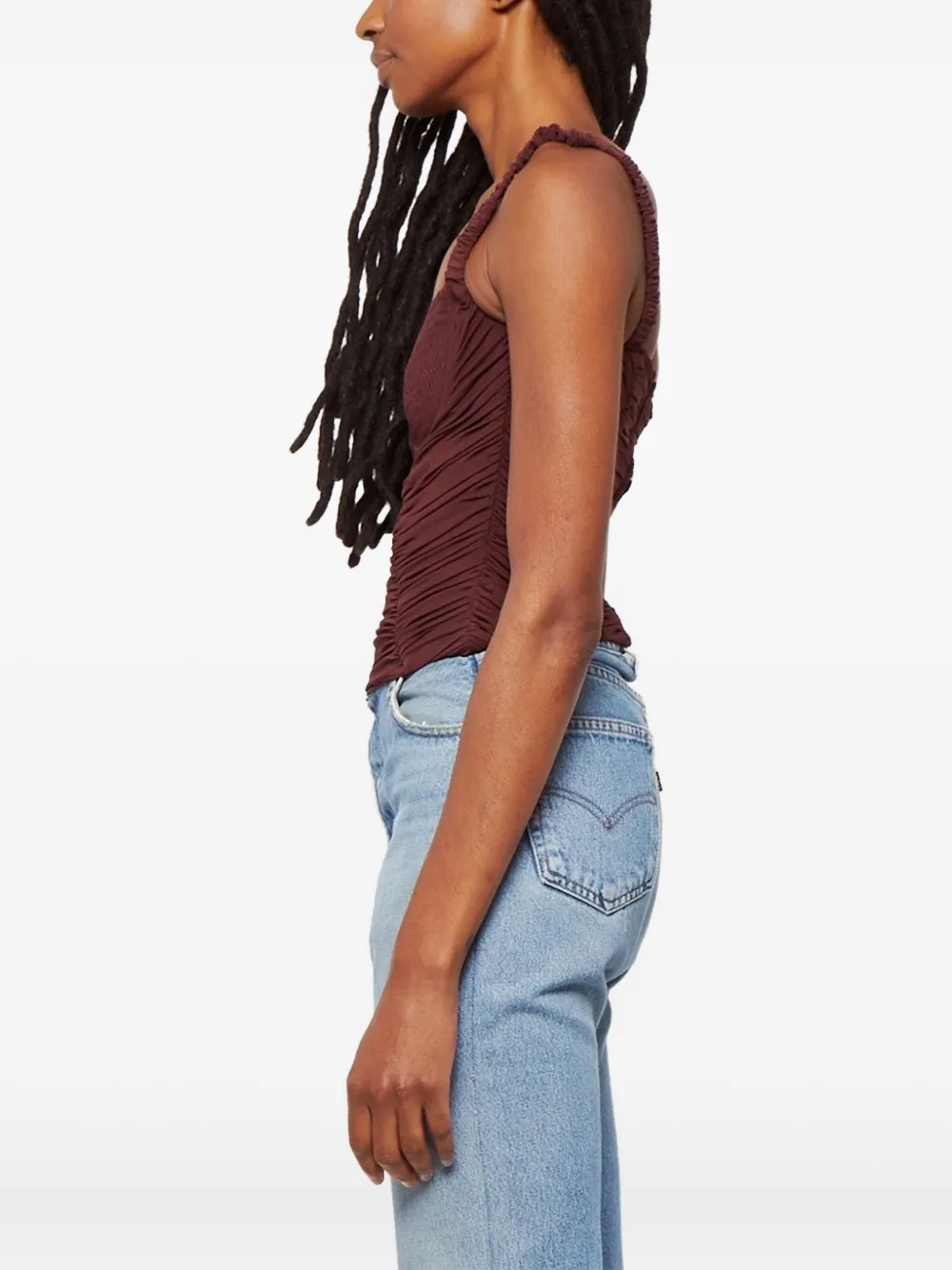 Dion Lee Gesmockte korset top Rood