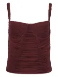 Dion Lee smocked corset top - Red