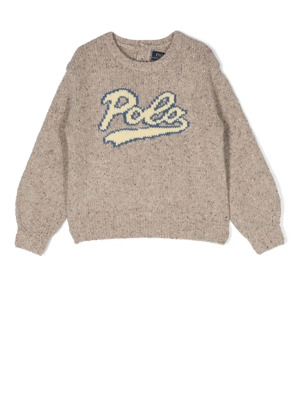 

Ralph Lauren Kids Polo-detail knit jumper - Neutrals