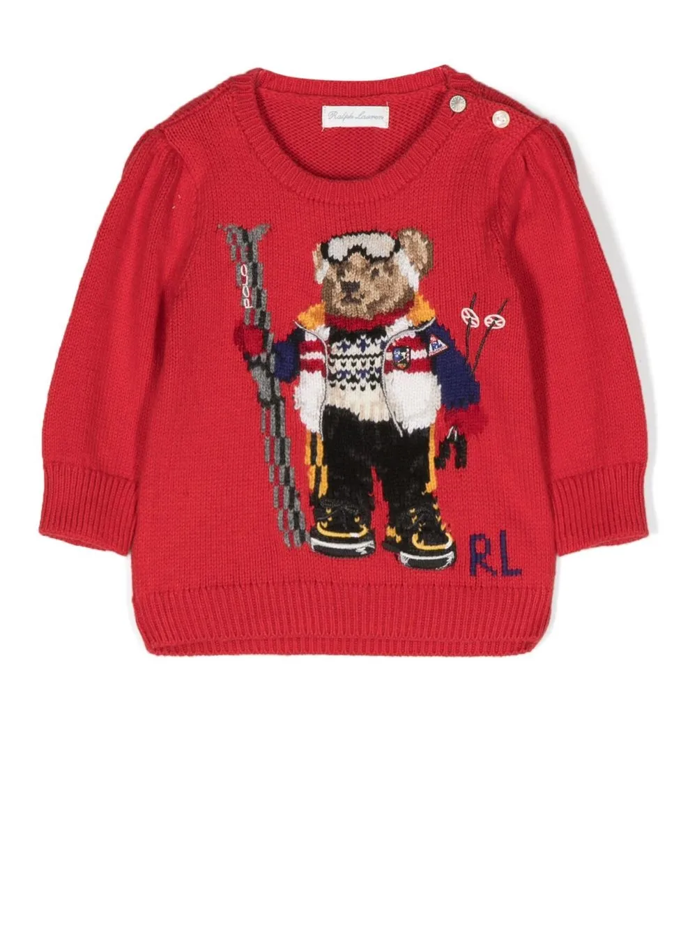 Image 1 of Ralph Lauren Kids Polo Bear crew-neck jumper