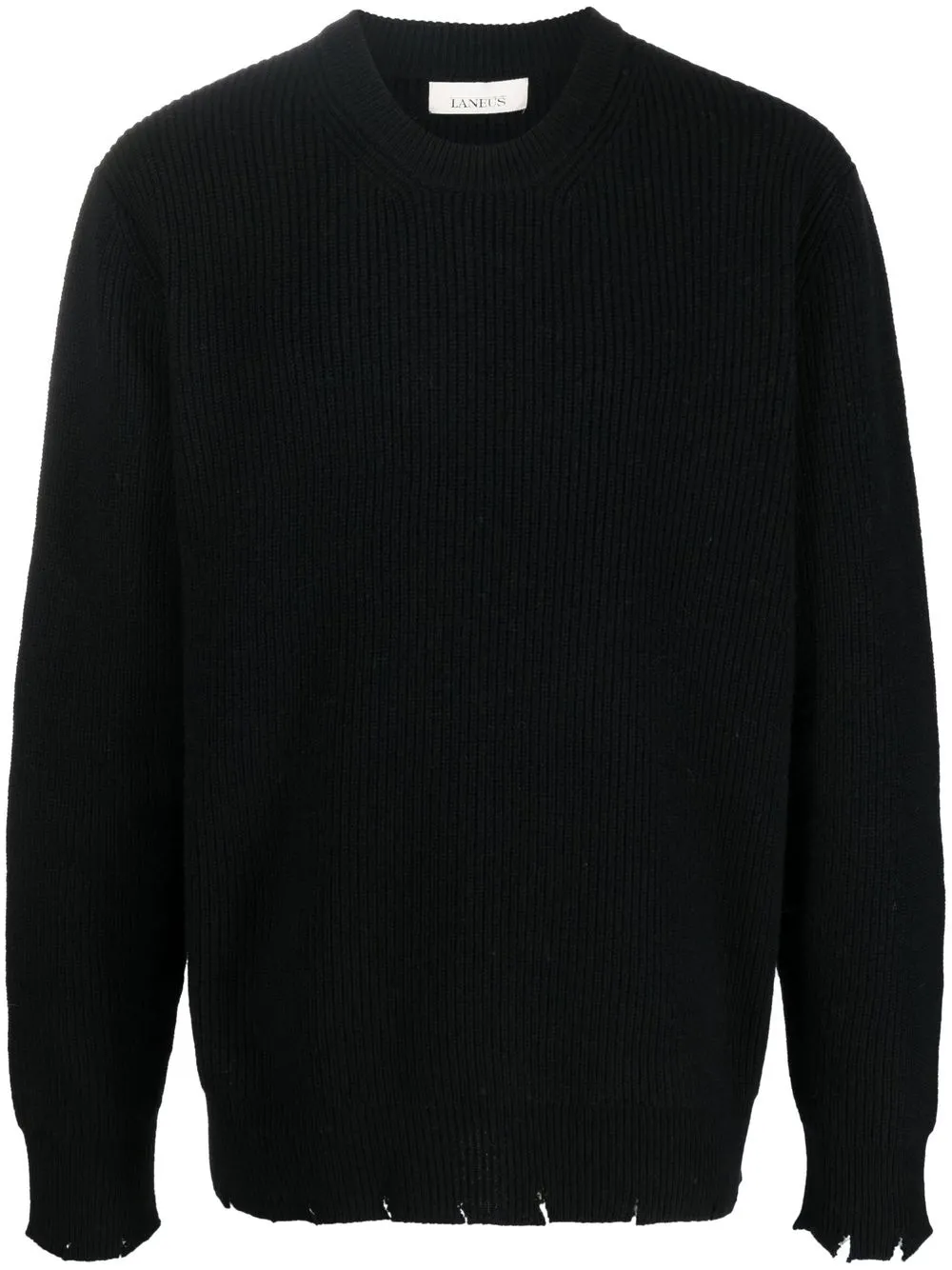 

Laneus ribbed-knit merino jumper - Black