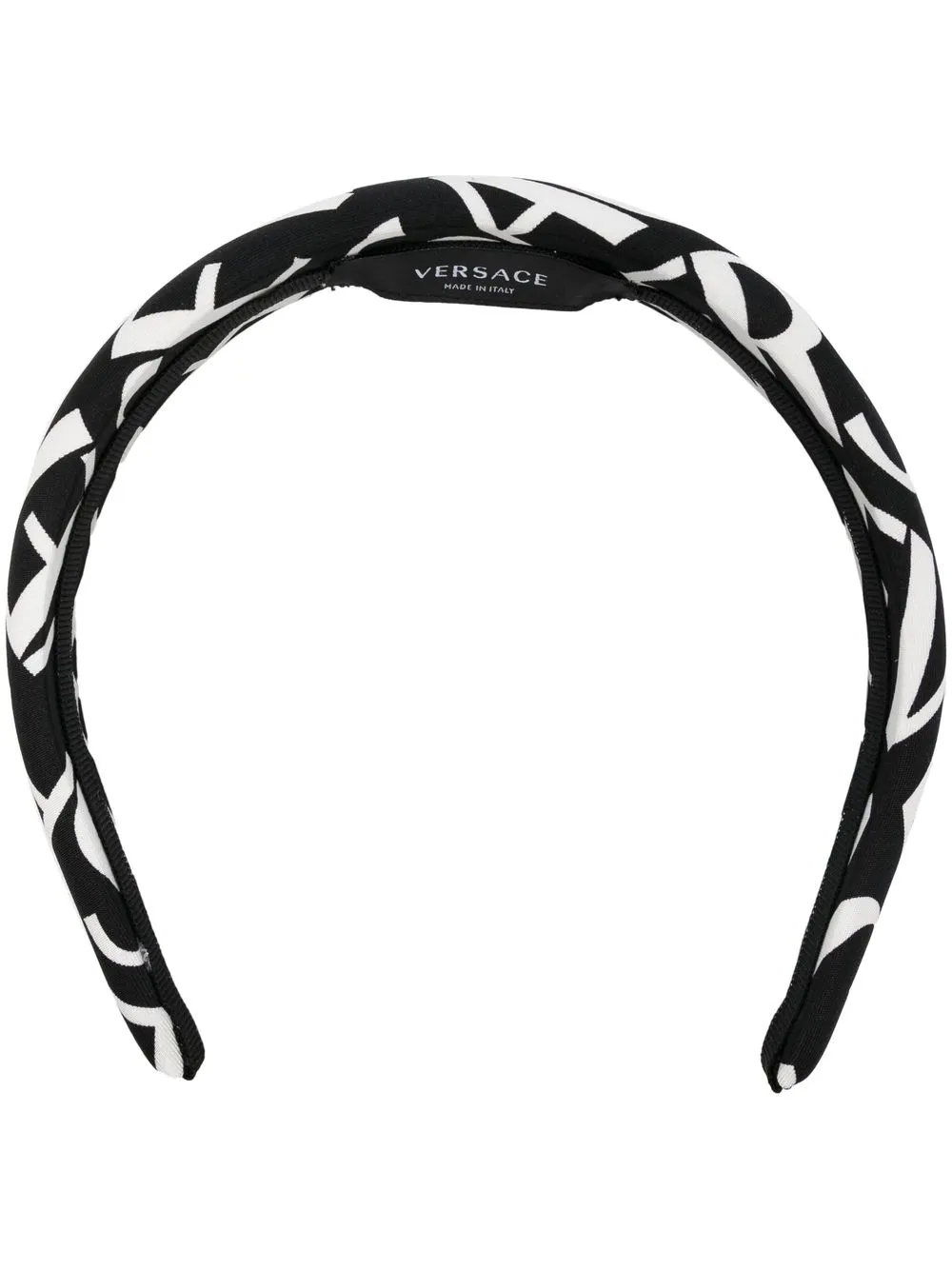 

Versace diadema con logo estampado - Negro