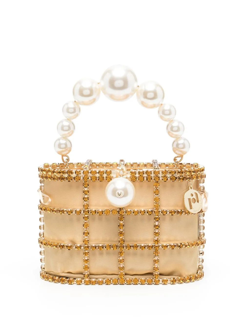 

Rosantica crystal-cage mini bag - Yellow
