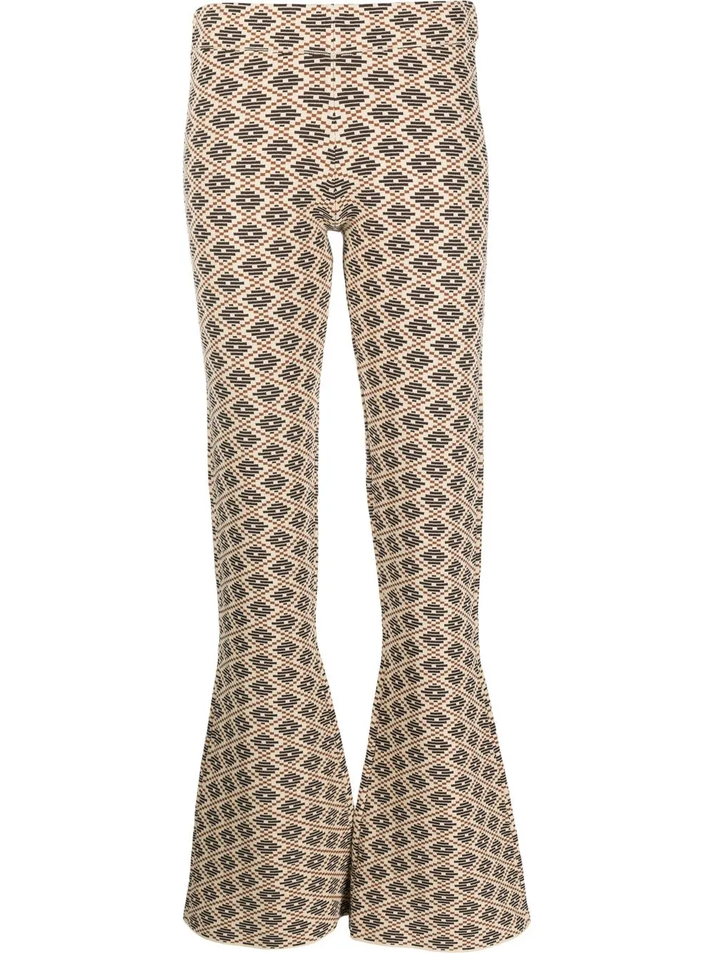 

Dodo Bar Or pantalones acampanados con motivo gráfico - Marrón