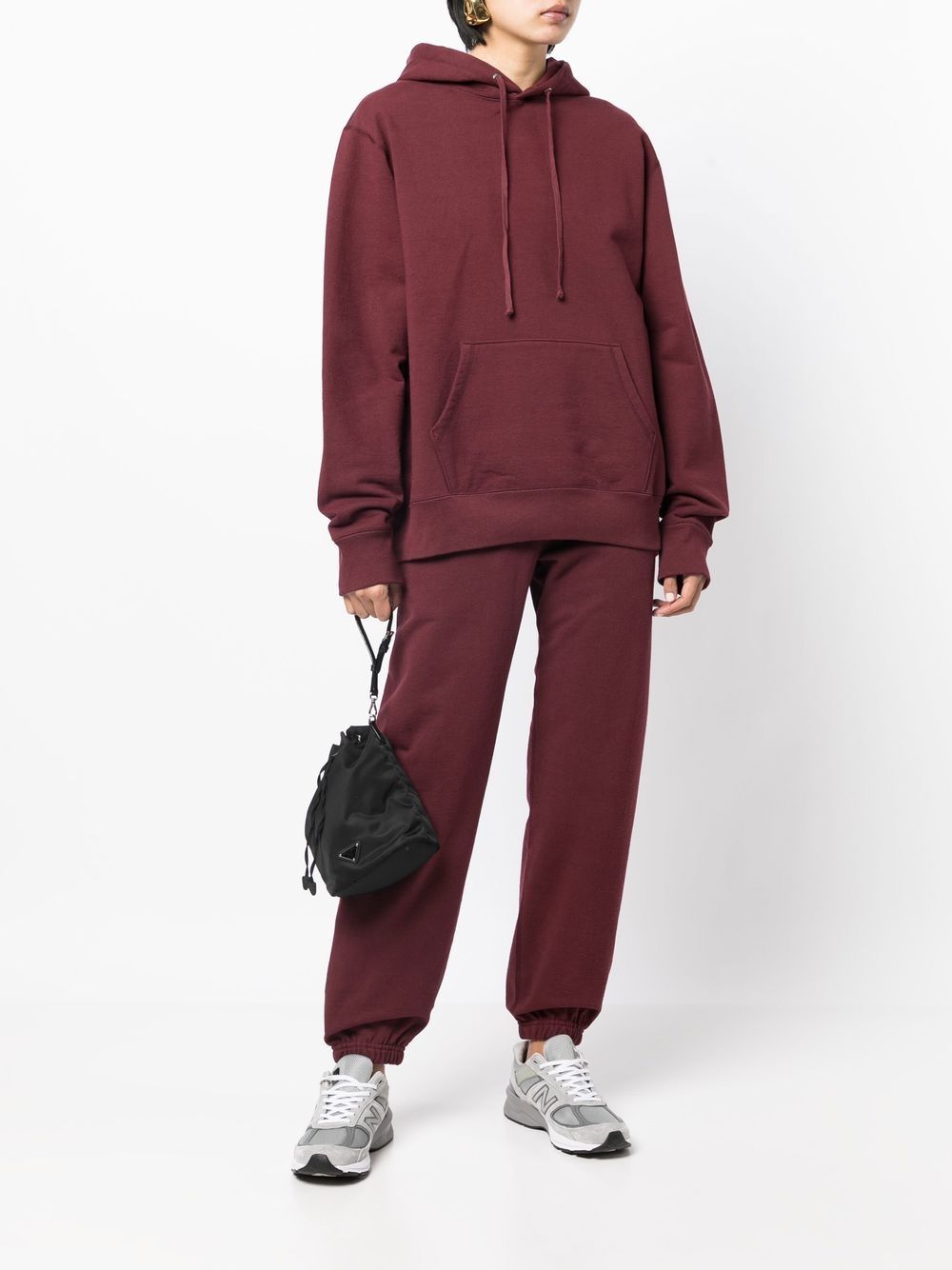 Shop Suicoke Drawstring Pullover Hoodie In Red