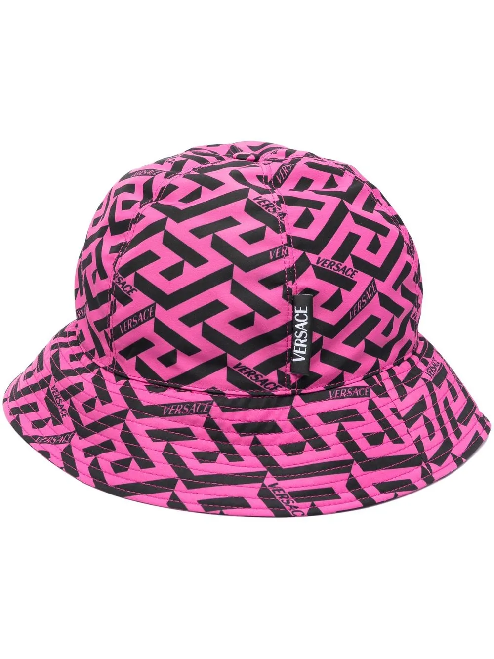 

Versace Greta-print cotton bucket hat - Pink