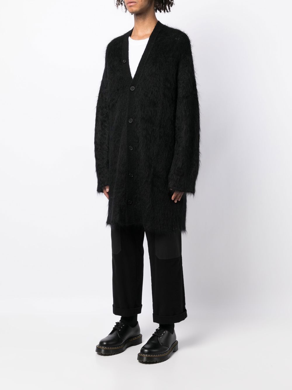 Yohji Yamamoto mohair-blend button-up Cardigan - Farfetch