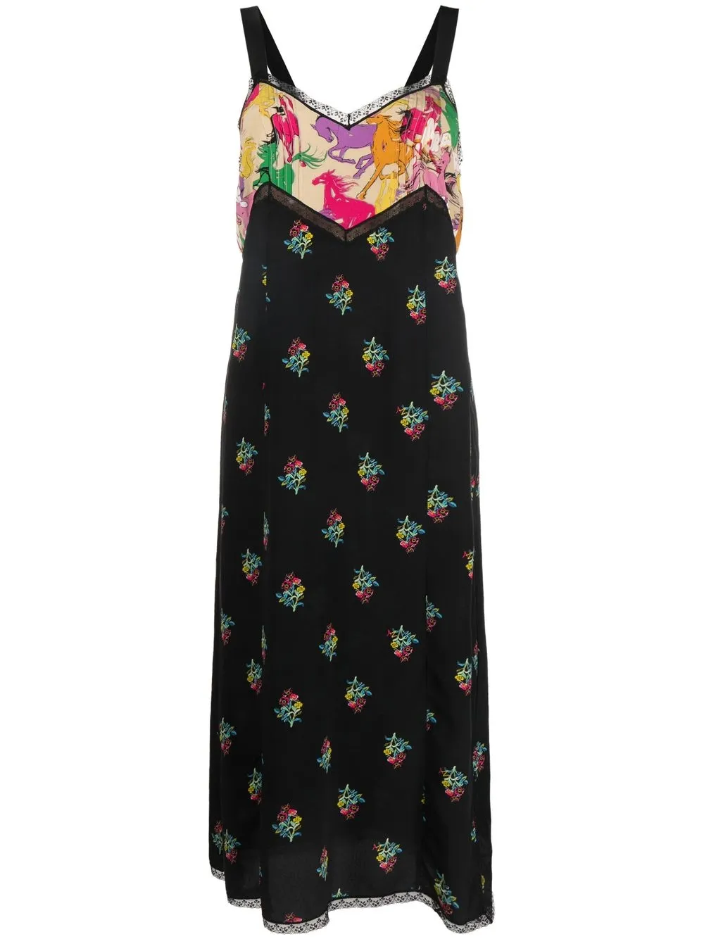 

Zadig&Voltaire mix-print silk midi dress - Black