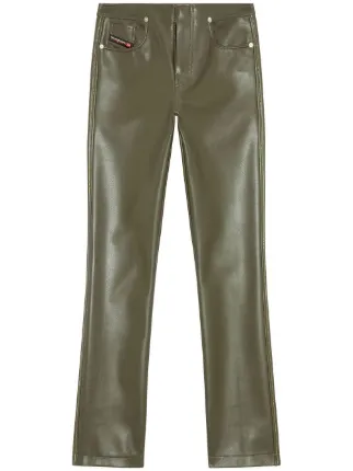 Diesel Women's Lain Faux Leather Trousers Black
