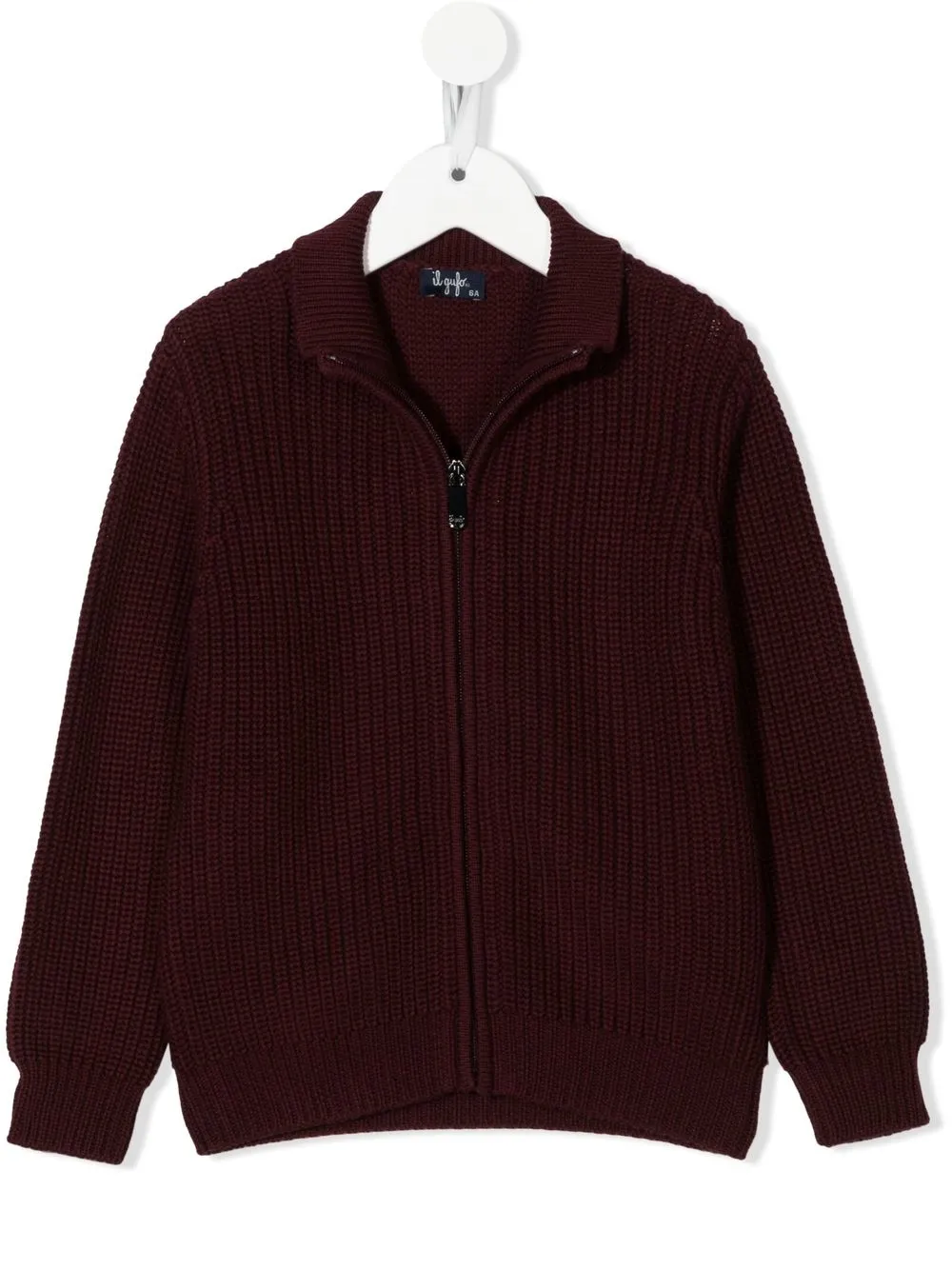 

Il Gufo zipped knitted cardigan - Red