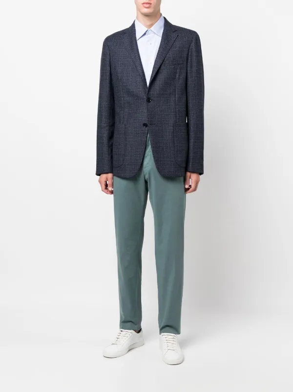 ErmenegildoZegna  ボタン付きシャツジャケット Zegna ボタン シャツ | ブルー | FARFETCH JP