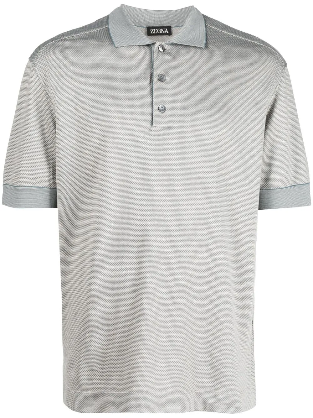 

Zegna playera tipo polo texturizada - Gris