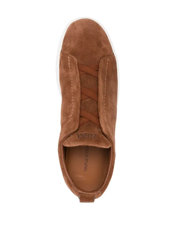 Zegna low-top slip-on Sneakers | Brown | FARFETCH display picture 1